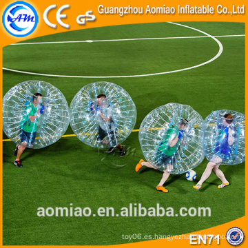 Bola al aire libre de la burbuja del fútbol de la burbuja del tpu de la mitad del color / bola inflable del golpeador